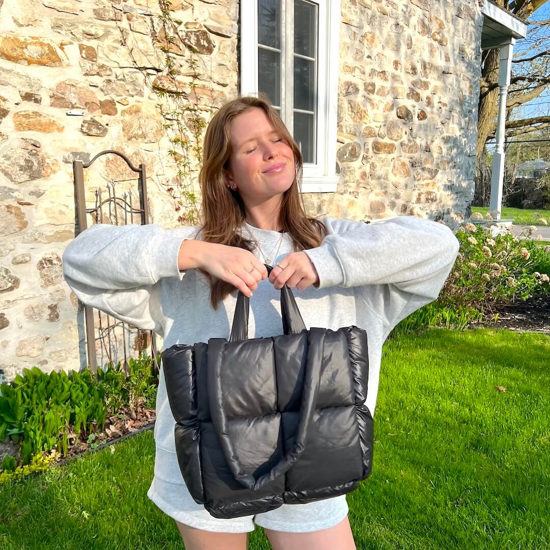 The Elia Quilted Puffer Tote Bag