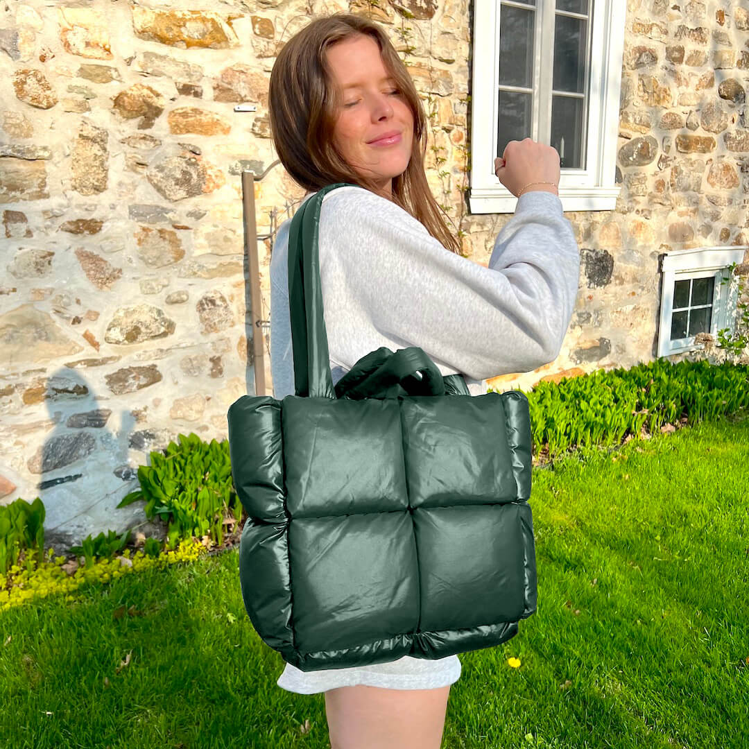 The Elia Quilted Puffer Tote Bag