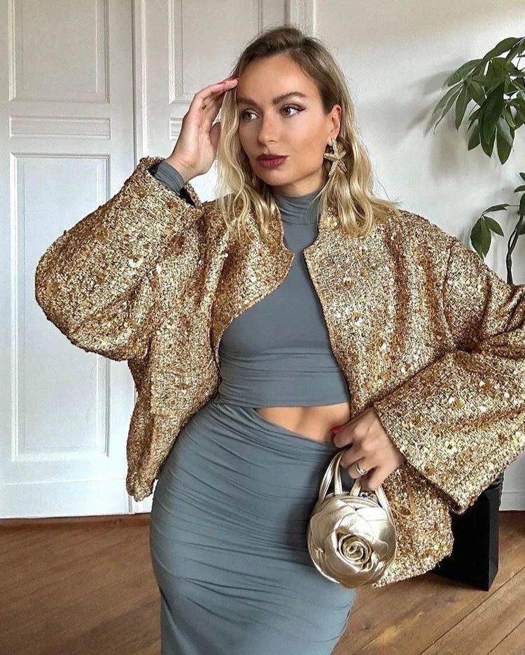 The Jane Golden Sequin Jacket