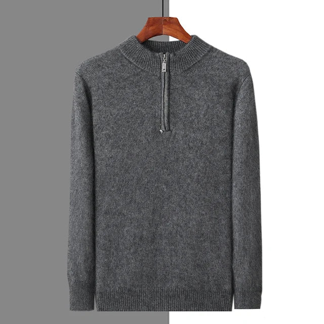 100% CASHMERE ZIP UP