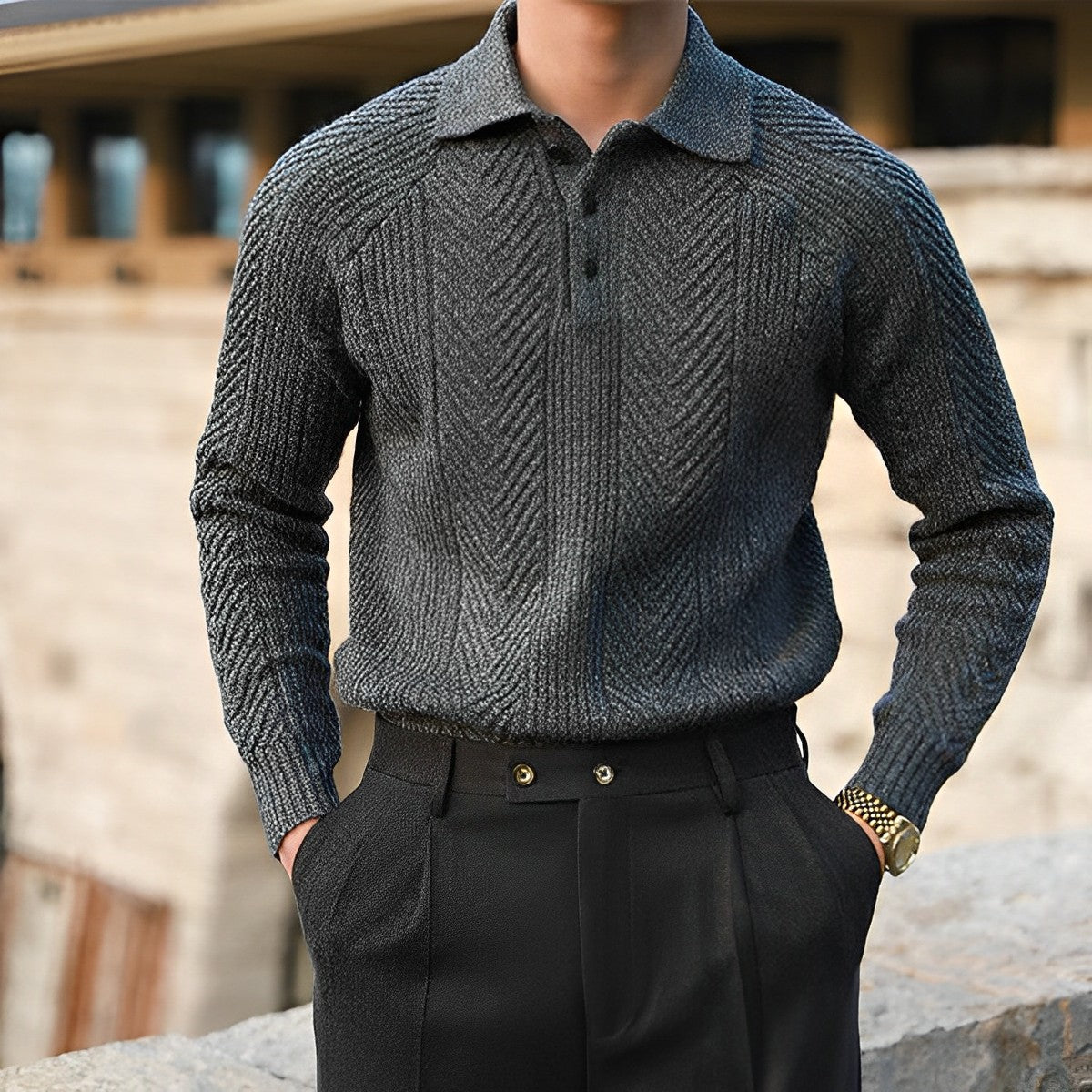 The Gianluca Knitted Polo